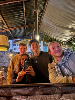 Andrew with his homestay