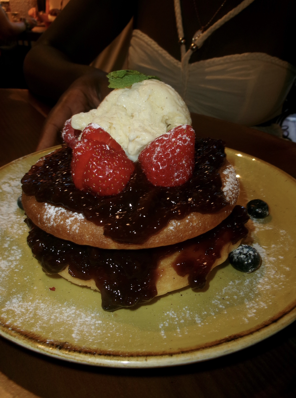 A rich ensaimada chocolate dessert